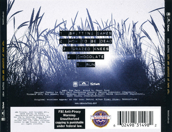 Snow Patrol : Live And Acoustic At Park Ave. (CD, EP, Ltd)