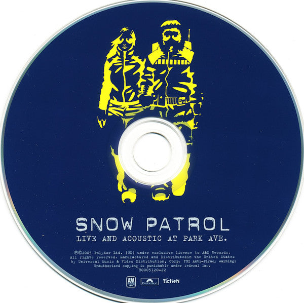 Snow Patrol : Live And Acoustic At Park Ave. (CD, EP, Ltd)