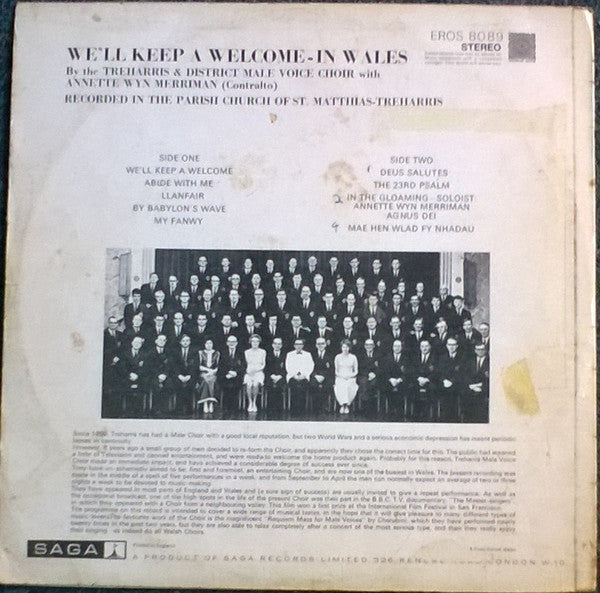 Treharris & District Male Voice Choir With Annette Wyn Merriman : We'll Keep A Welcome - In Wales (LP, Album)