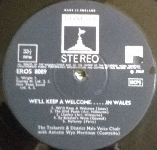 Treharris & District Male Voice Choir With Annette Wyn Merriman : We'll Keep A Welcome - In Wales (LP, Album)