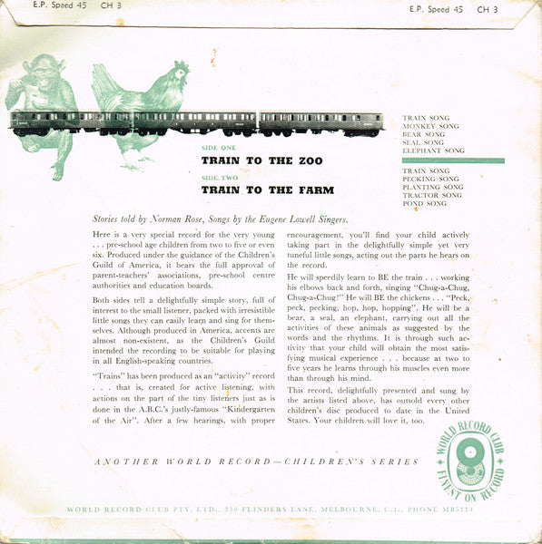 Various : Train To The Zoo / Train To The Farm (LP, EP, Mono, Club)