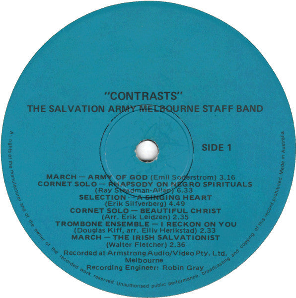The Melbourne Staff Band of The Salvation Army : Contrast (LP, Album)