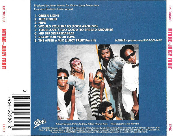 Mtume : Juicy Fruit (CD, Album, RE)