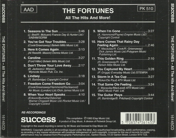 The Fortunes : All The Hits And More! (CD, Comp)