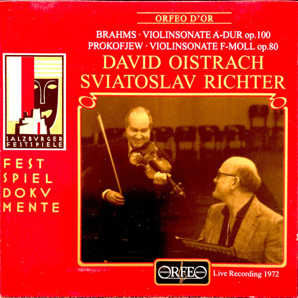 David Oistrach, Sviatoslav Richter, Johannes Brahms, Sergei Prokofiev : Violinsonate A-Dur Op.100 / Violinsonate F-Moll Op.80 (CD)
