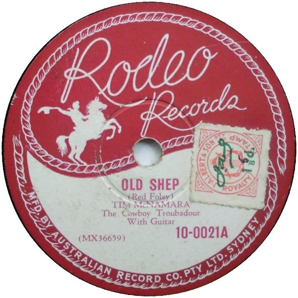 Tim McNamara (2) : Old Shep / Carolina Waltz (Honey Belle) (Shellac, 10")