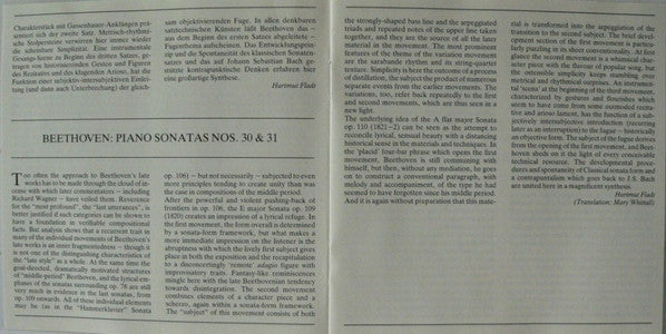 Ludwig van Beethoven / Emil Gilels : Klaviersonaten Nos. 30 & 31 = Piano Sonatas = Sonates Pour Piano (CD, Album)