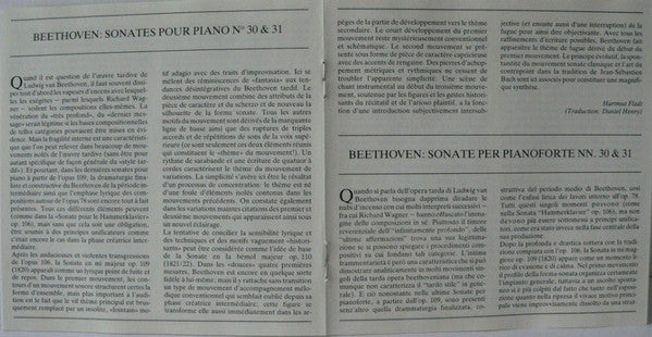 Ludwig van Beethoven / Emil Gilels : Klaviersonaten Nos. 30 & 31 = Piano Sonatas = Sonates Pour Piano (CD, Album)