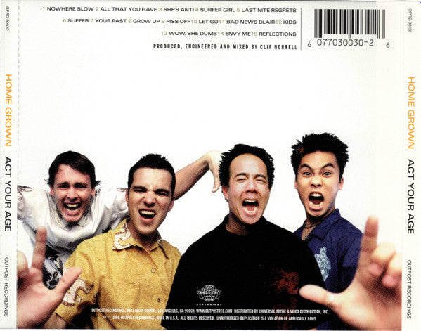 Home Grown (2) : Act Your Age (CD, Album)