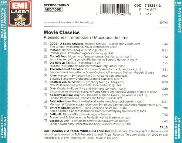Various : Movie Classics = Klassische Filmmelodien = Musiques De Films (CD, Comp, Mono)