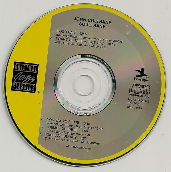 John Coltrane : Soultrane (CD, Album, RE, RM)