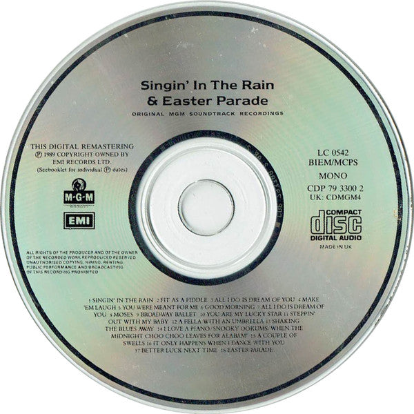 Various : Singin' In The Rain & Easter Parade (CD, Comp, Mono, RM)