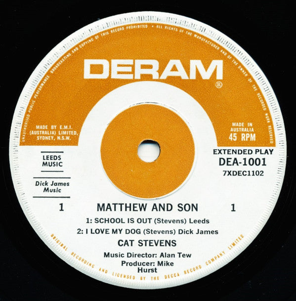 Cat Stevens : Matthew & Son (7", EP)