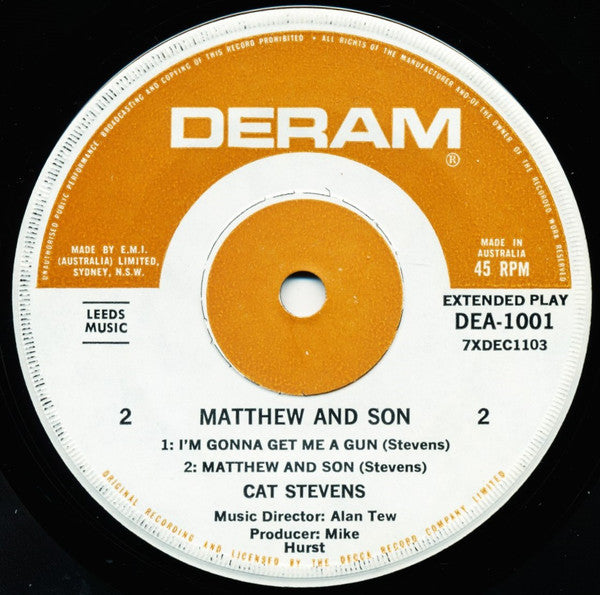 Cat Stevens : Matthew & Son (7", EP)