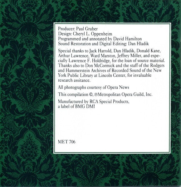 Giovanni Martinelli : Giovanni Martinelli (CD, Comp, Mono)