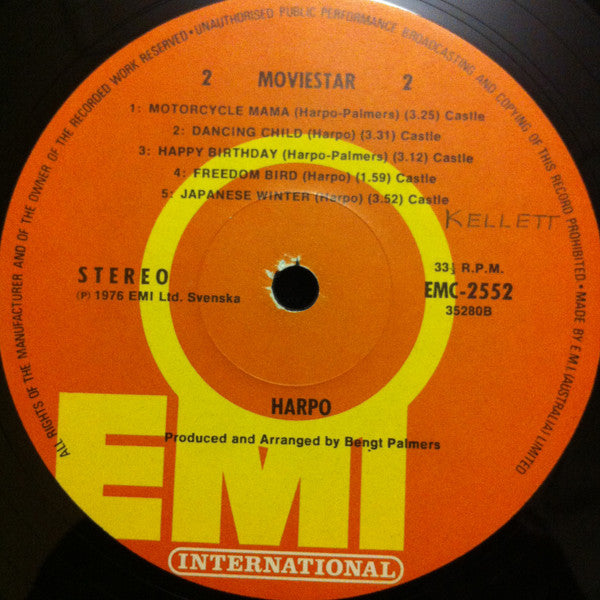 Harpo : Moviestar (LP, Album)