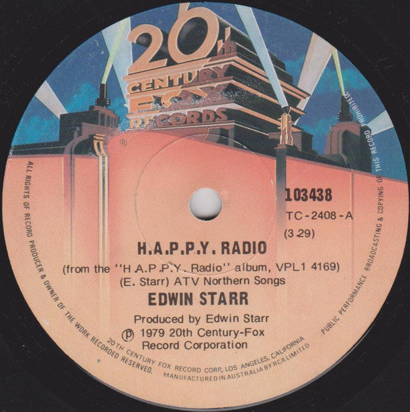 Edwin Starr : H.A.P.P.Y. Radio / My Friend (7", Single)