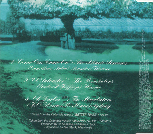 The Black Sorrows : Come On, Come On (CD, Single)