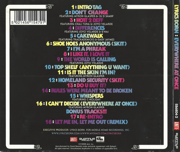 Lyrics Born : Everywhere At Once (CD, Album)