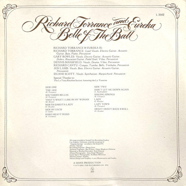 Richard Torrance And Eureka (5) : Belle Of The Ball (LP, Album)
