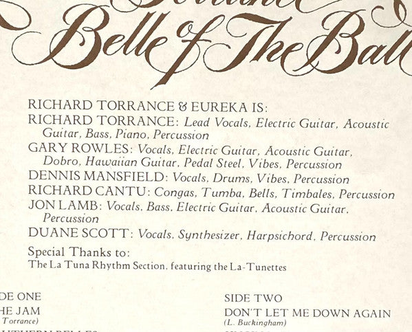 Richard Torrance And Eureka (5) : Belle Of The Ball (LP, Album)