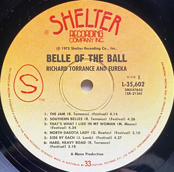 Richard Torrance And Eureka (5) : Belle Of The Ball (LP, Album)