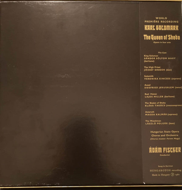 Goldmark* - Takács*, Jerusalem*, Kincses*, Sólyom Nagy*, Gregor*, Kalmár*, Ádám Fischer* : Die Königin von Saba (4xLP, Album + Box)