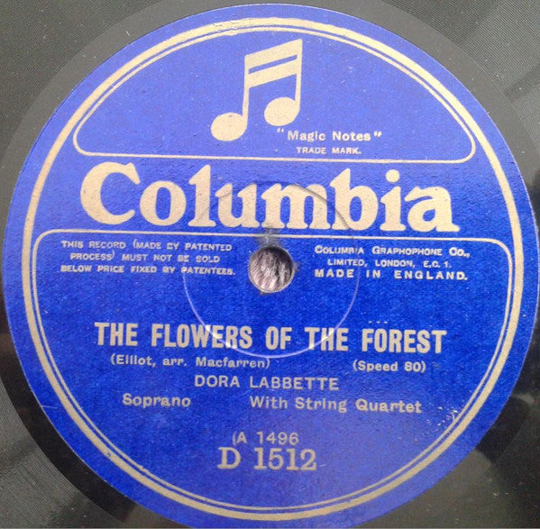 Dora Labbette : Ye Banks And Braes / The Flowers Of The Forest (Shellac, 10", 80 RPM)