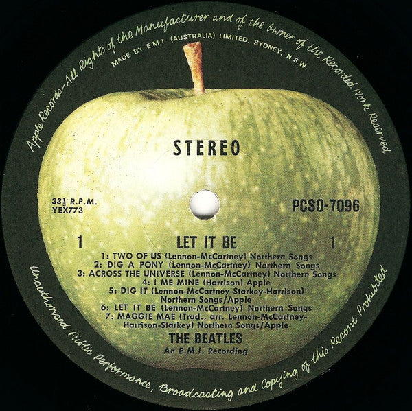 The Beatles : Let It Be (LP, Album, RE)