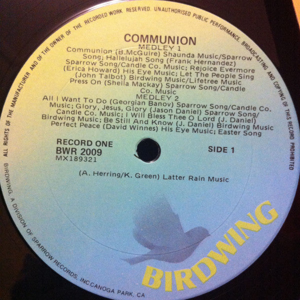 Various : Communion (A Sing-A-Long For God's People In Harmony) (2xLP)
