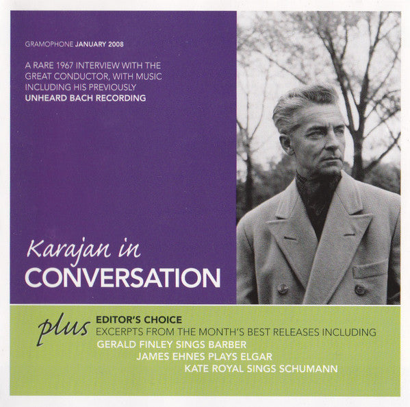 Herbert von Karajan : Karajan In Conversation + Editors Choice January 2008 (CD, Comp, Promo)