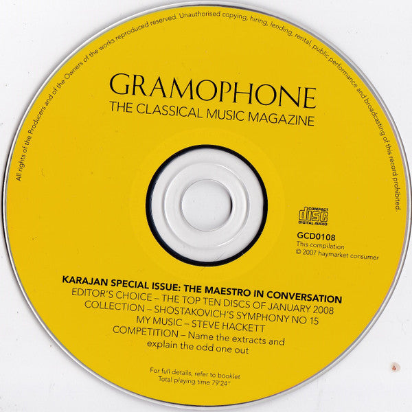 Herbert von Karajan : Karajan In Conversation + Editors Choice January 2008 (CD, Comp, Promo)