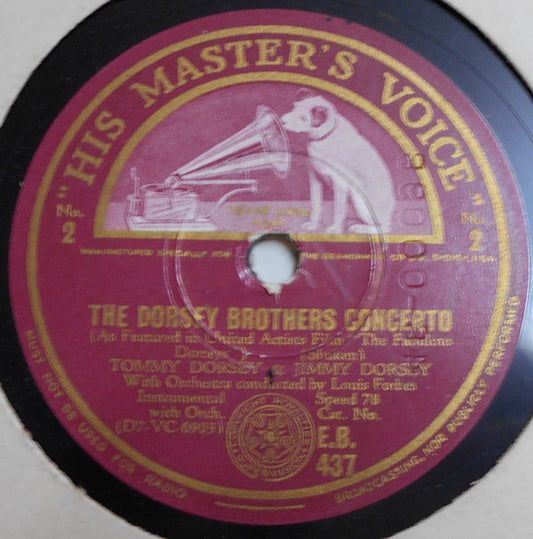 Tommy Dorsey & Jimmy Dorsey : The Dorsey Brothers Concerto (Shellac, 12")