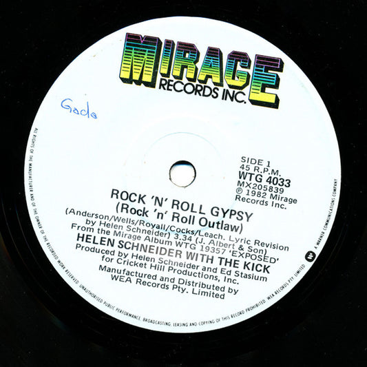 Helen Schneider : Rock 'N' Roll Gypsy (7", Single)