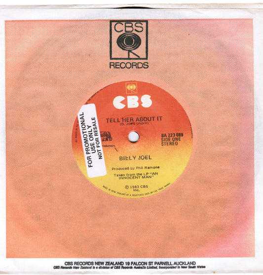 Billy Joel : Tell Her About It (7", Single)