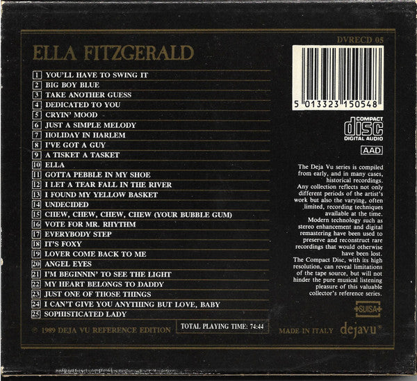 Ella Fitzgerald : The Ella Fitzgerald Story (CD, Comp)