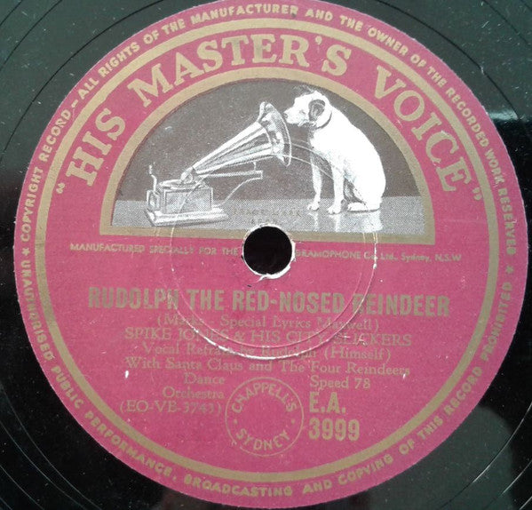 Spike Jones And His City Slickers : Rudolph The Red-Nosed Reindeer / Baby Buggy Boogie (Shellac, 10")