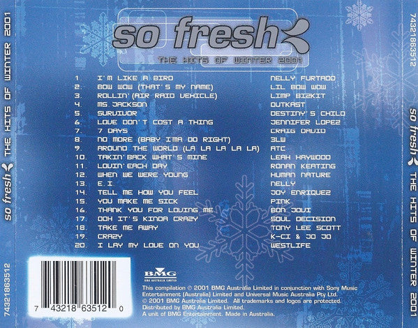 Various : So Fresh: The Hits Of Winter 2001 (CD, Comp)