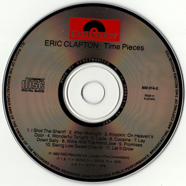 Eric Clapton : Time Pieces - The Best Of Eric Clapton (CD, Comp)