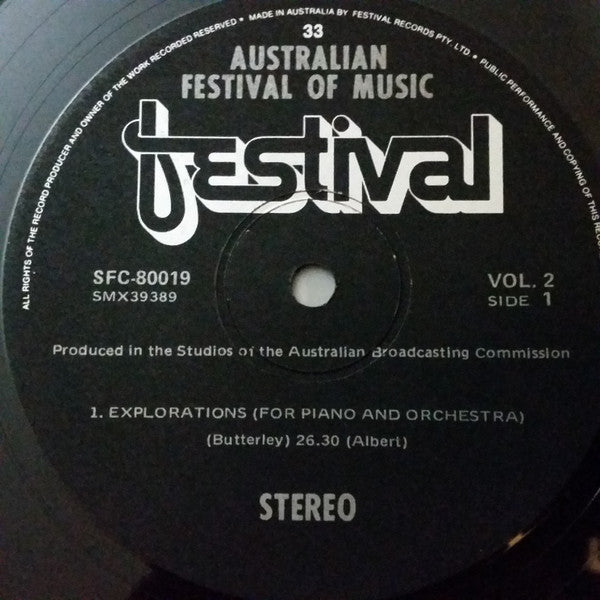 Nigel Butterley, John Antill, Clive Douglas, Sydney Symphony Orchestra Conducted By Moshe Atzmon And John Antill : Explorations / Momentous Occasions Overture / Three Frescos (LP, Album, Gat)
