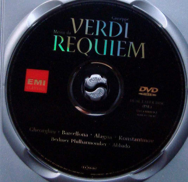 Giuseppe Verdi / Angela Gheorghiu, Daniela Barcellona, Roberto Alagna, Julian Konstantinov, Claudio Abbado, Radiokören · Eric Ericsons Kammarkör · Orfeón Donostiarra, Berliner Philharmoniker : Messa Da Requiem (Live Recording) (DVD-V, Copy Prot., Multichannel, PAL)