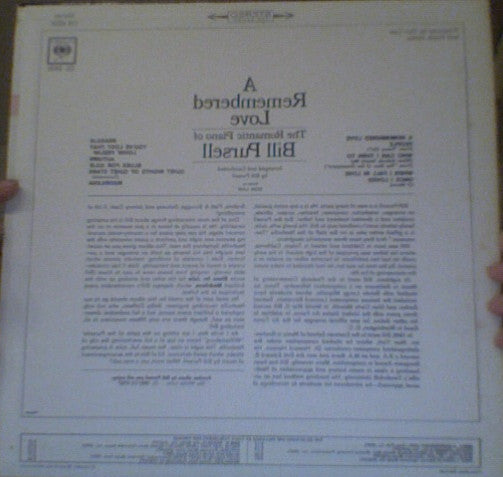 Bill Pursell : A Remembered Love (LP, Album, "36)