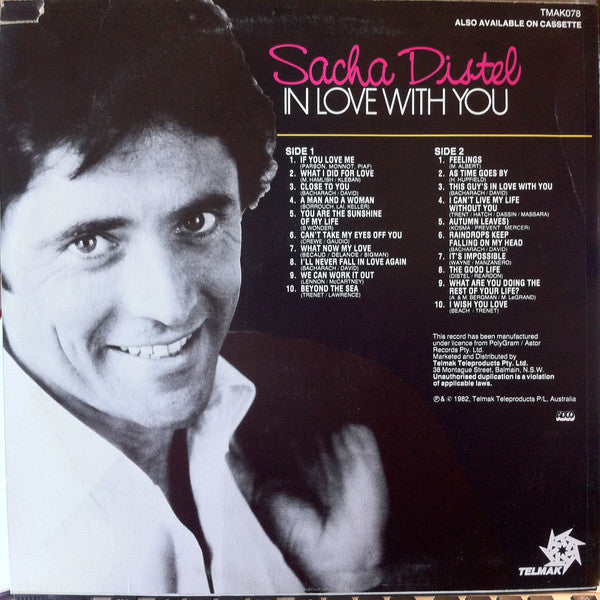 Sacha Distel : In Love With You (LP, Comp)