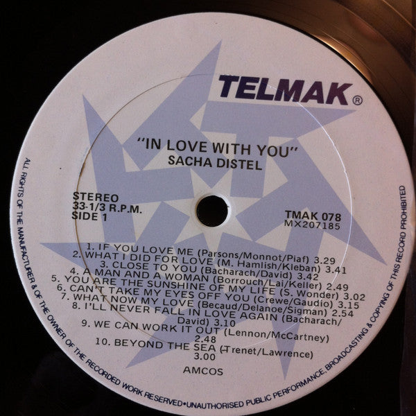 Sacha Distel : In Love With You (LP, Comp)