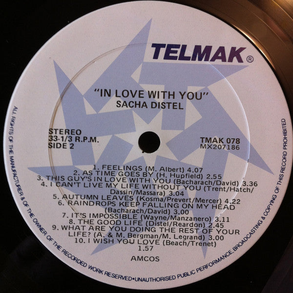 Sacha Distel : In Love With You (LP, Comp)
