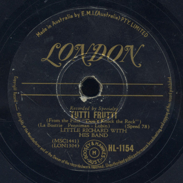 Little Richard And His Band : Tutti Frutti / Long Tall Sally (Shellac, 10")
