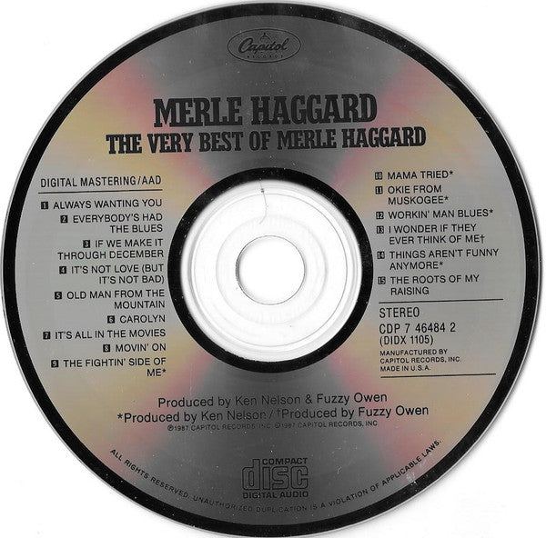 Merle Haggard : The Very Best Of Merle Haggard (CD, Comp)