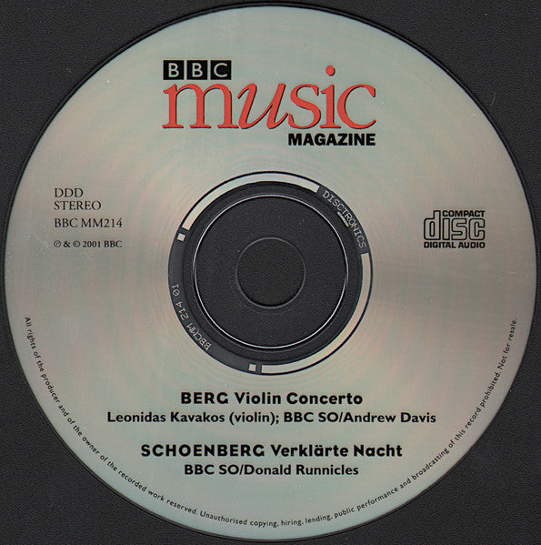 Berg* / Schoenberg* - Leonidas Kavakos*, BBC SO*, Andrew Davis, Donald Runnicles : Violin Concerto "To The Memory Of An Angel" / Verklärte Nacht (CD-ROM, Enh)