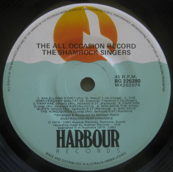 The Shamrock Singers : The All Occasion Record (7", EP)