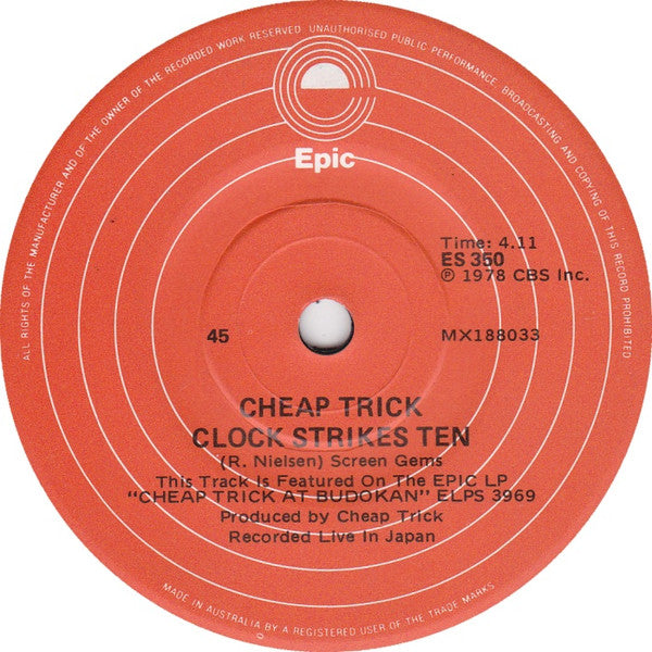 Cheap Trick : I Want You To Want Me (7", Single)